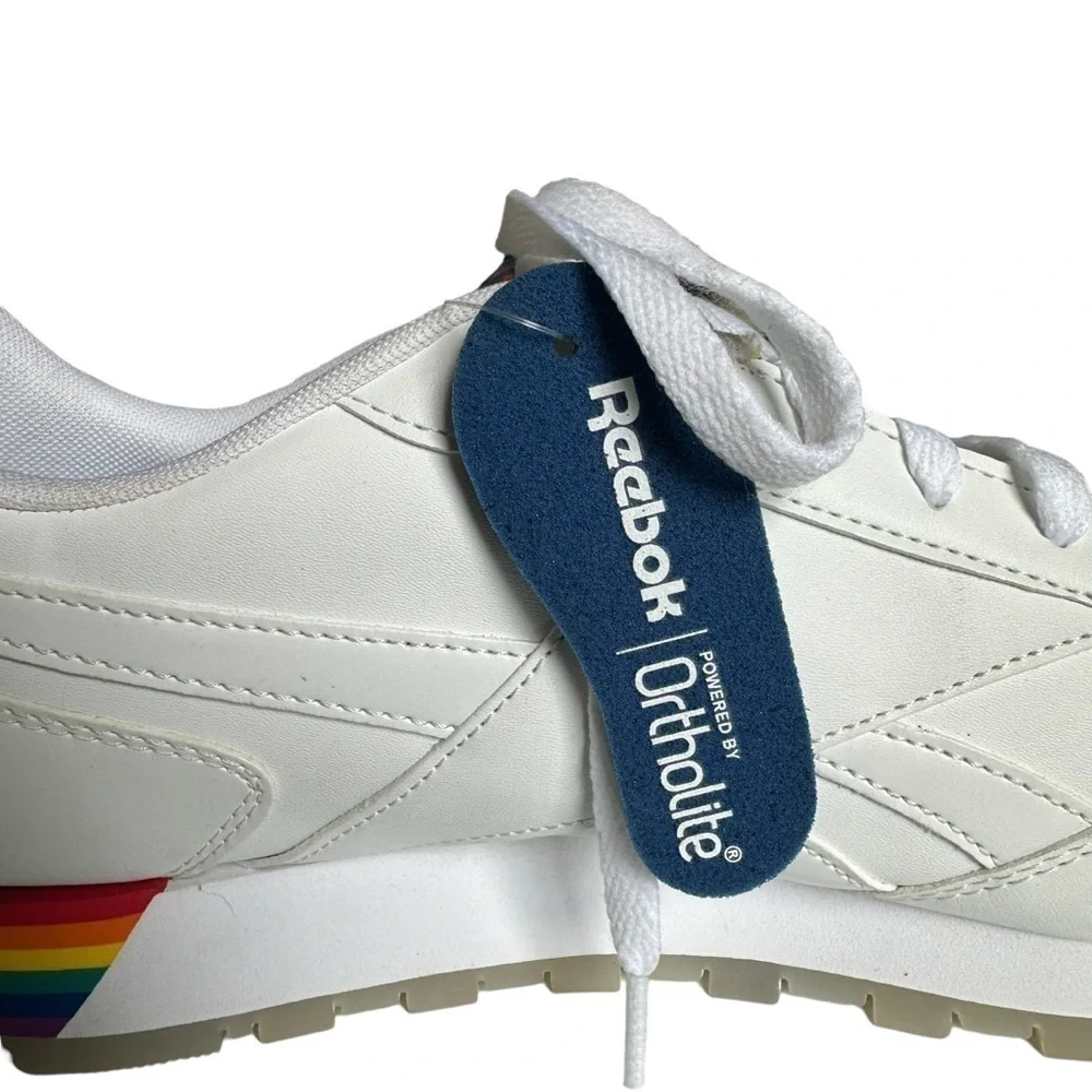 NWOT REEBOK CLASSIC HARMAN RUN ‘S’ PRIDE WHITE SNEAKERS SIZE 11